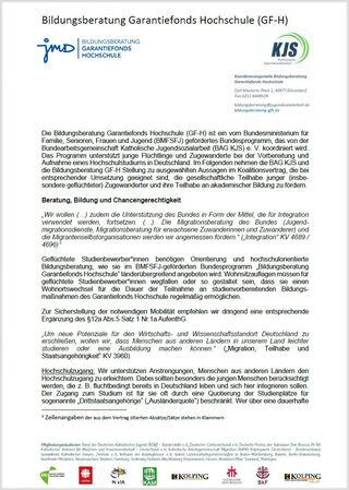 Erste Seite des PDF mit dem Kommentar zum Koalitionsvertrag